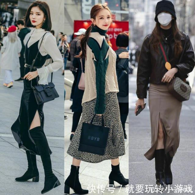 现在流行外套+裙装,看韩国女生“养眼街拍”,信手拈来最时髦
