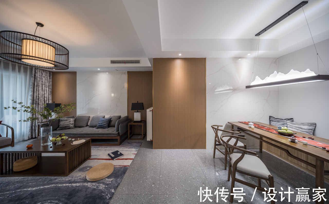 业主|有一种美叫新中式,这套143㎡大平层,透出原木质感,古韵气质