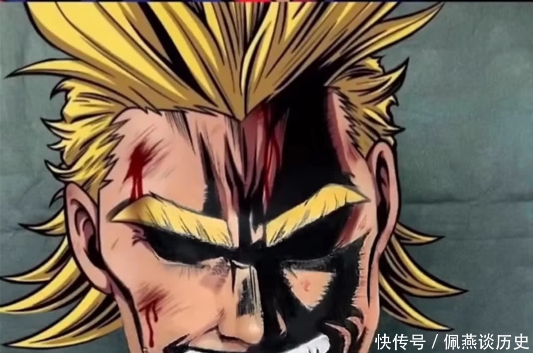 美术生“欧尔麦特”仿妆,开局:凑凑热闹,结局:这是仿脸吧!