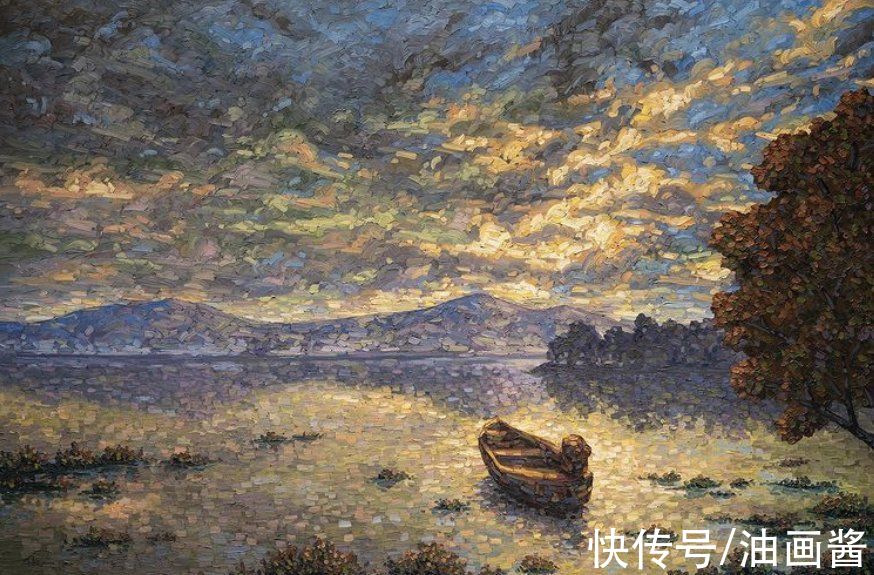 亚麻布&他自称是现代的印象派，看到这些风景画，确实很上头