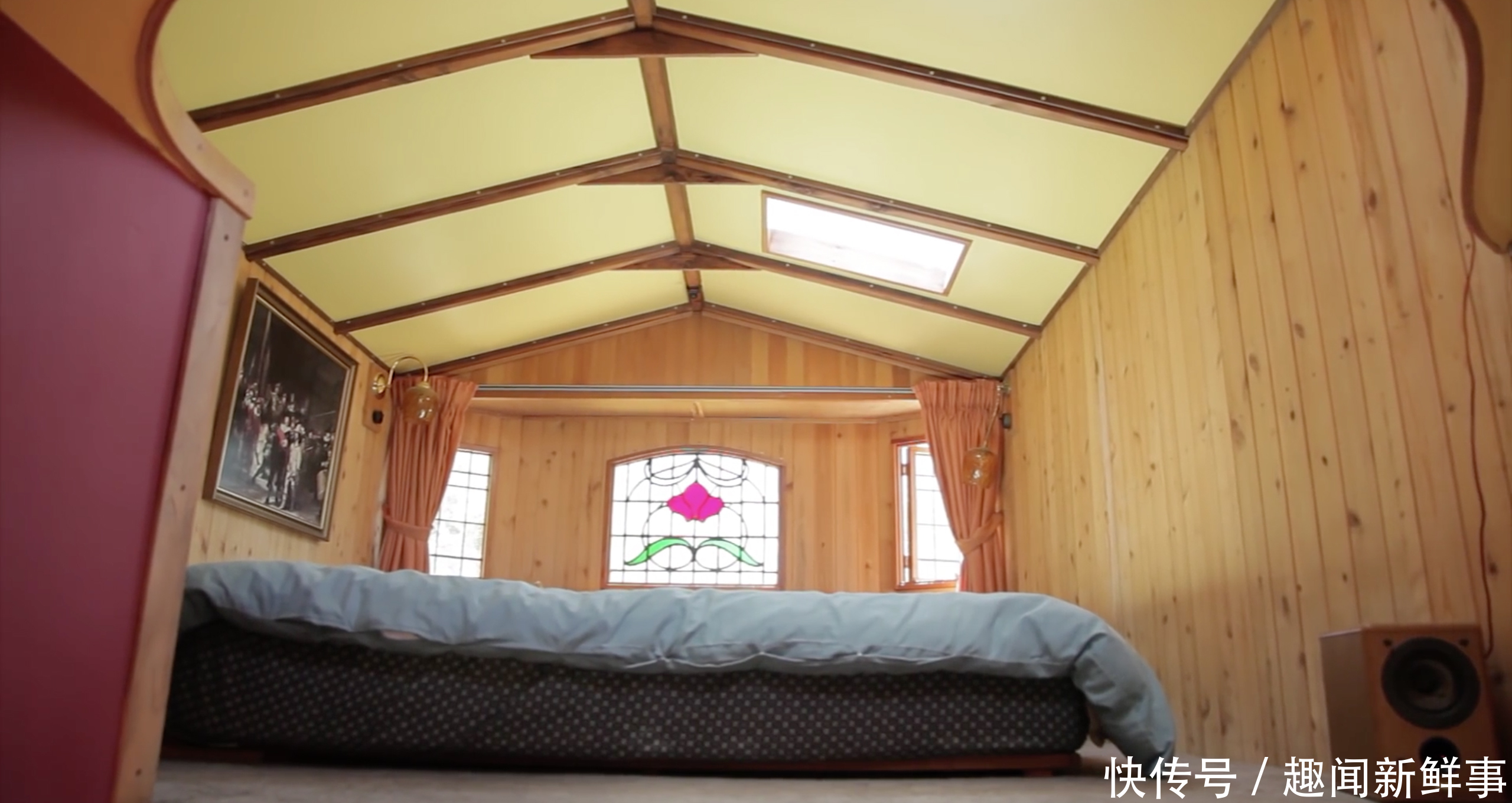 烤箱|英国一对夫妇将旧卡车改装成豪华房车,带着房子去旅行,真香