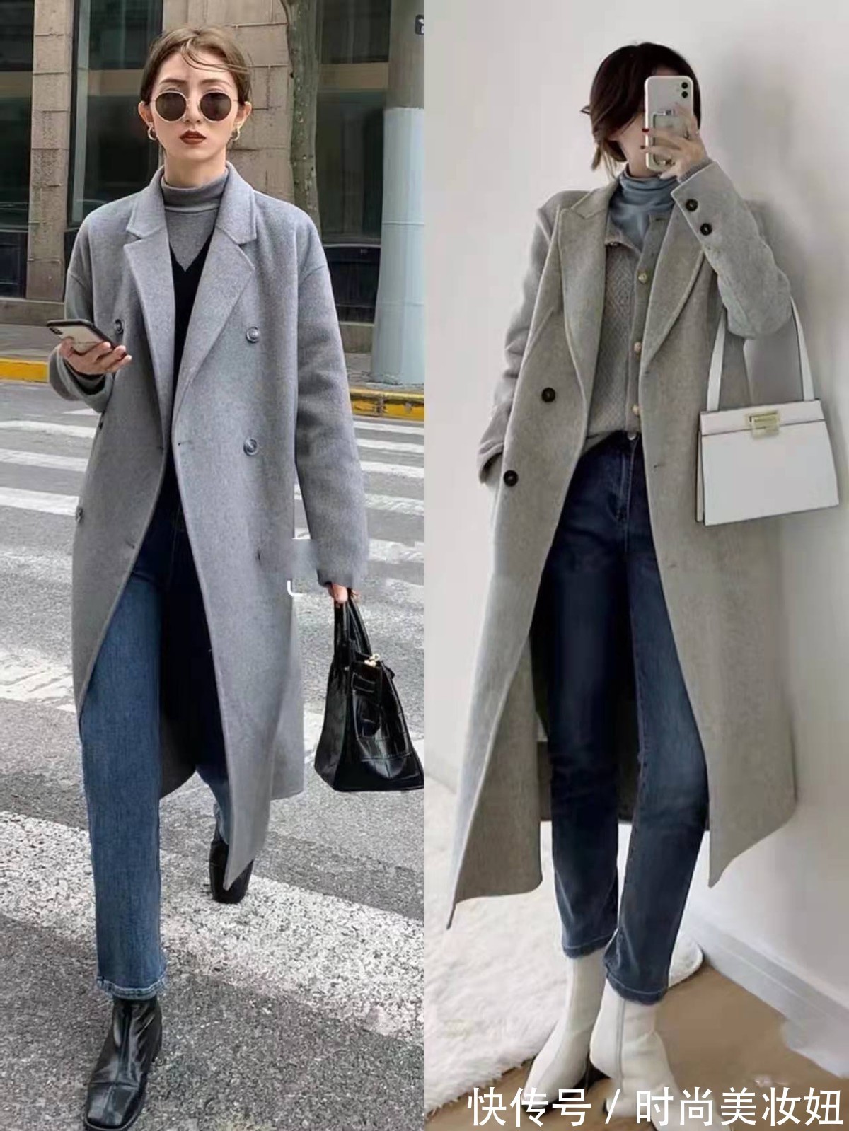 出镜率 优雅成熟的女人,冬天大衣都喜欢“黑白灰”,高级又显气质