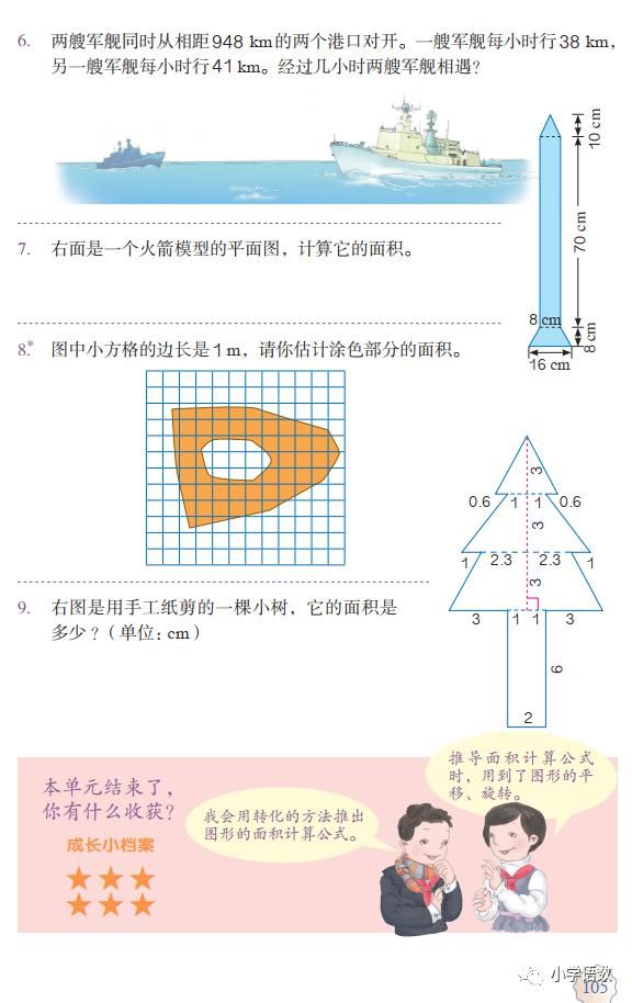 人教版五年级数学上册第6单元《整理和复习》课件及同步练习