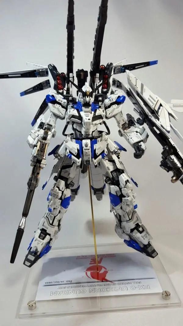 MG|模玩控：增加浮游炮背包，MG比例独角兽高达模型改