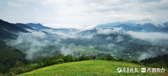 滑翔伞|雨后的宏村滑翔伞培训基地，令人窒息的美