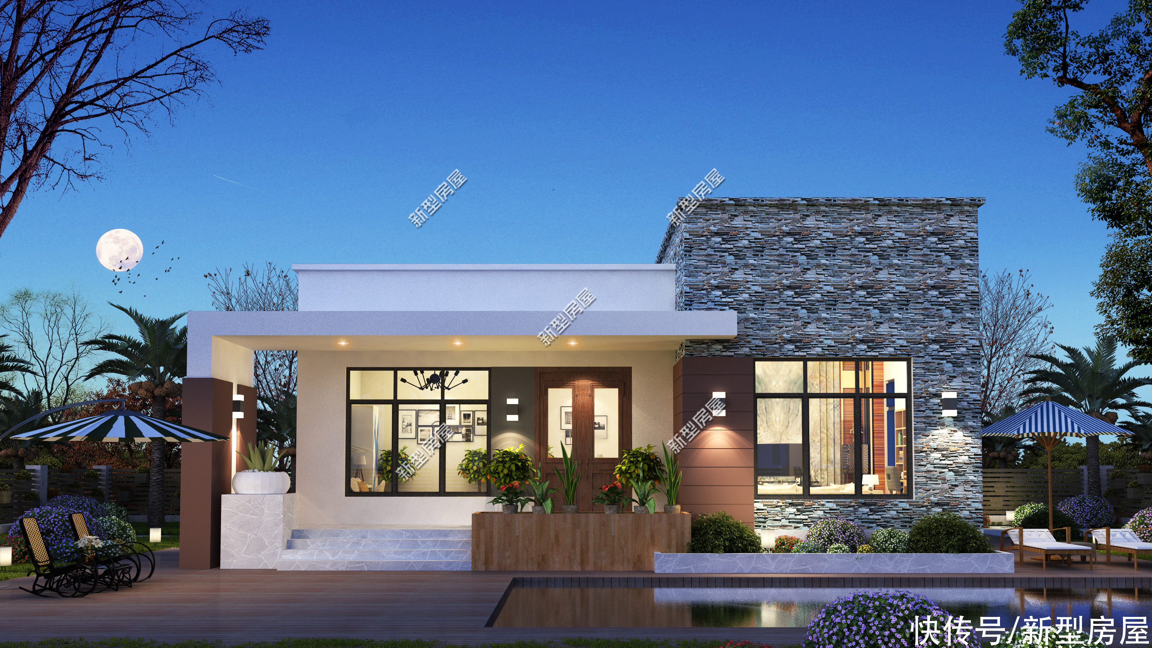 图纸|10套一层农村别墅图纸，第6套建的人最多，最后一套颜值最高