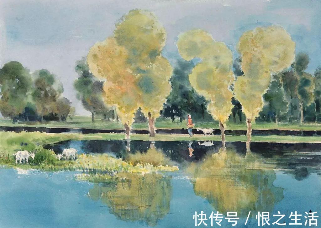 中国艺术!他被徐悲鸿称为“中国艺术界卓绝天才”,融入水墨意境的水彩,太美好了!