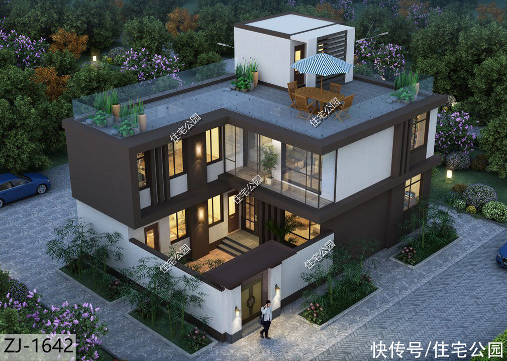 两家人|宽敞内院，屋顶花园，双厨房，10×15米现代别墅，可供两家人居住