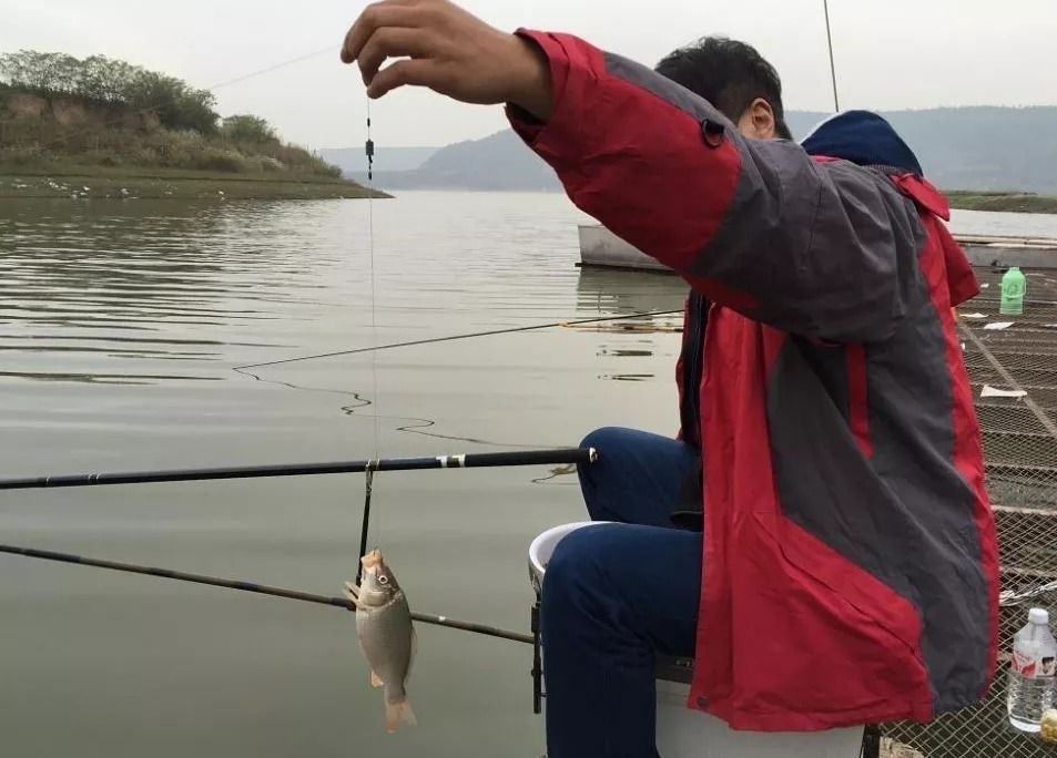 冬季钓鱼,鱼躲在深水,两个方法教你找到鱼窝,连杆钓斤鲫