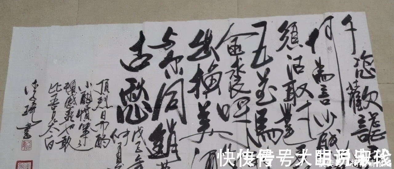 干净利落#李琦书法卖1000元，笔法干净利落，笔墨之间有几分江湖味