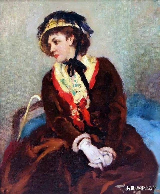 艺术家|艺术家弗尔南·图森特古典油画中的女人，精致高雅，飘逸风流