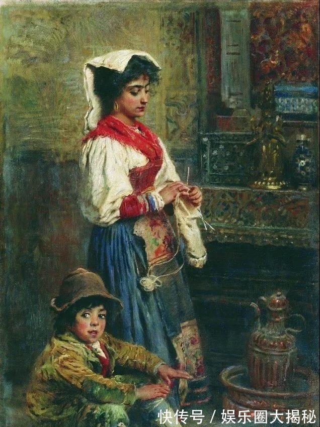 浪漫主义#他是俄罗斯绘画大师,巡回画派创始人之一,油画色彩亮丽甜美