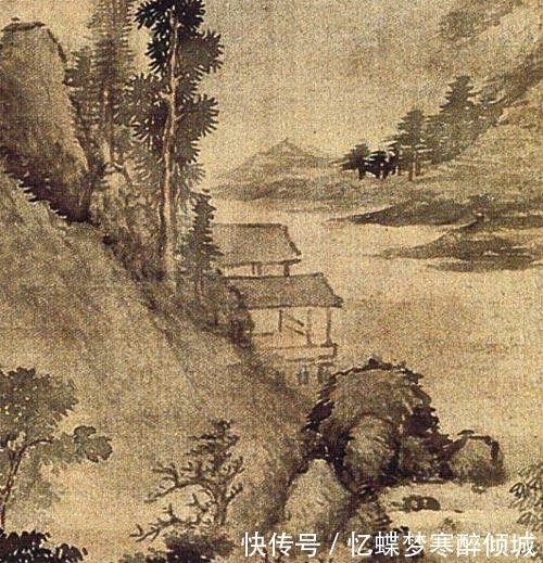 画家&三段式构图,高岑绘《溪山泛舟》