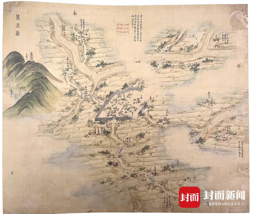 地名&封面独家｜川大图书馆“镇馆之宝”《四川全图》首次高清影印出版 清代画家手绘“川版清明上河图”