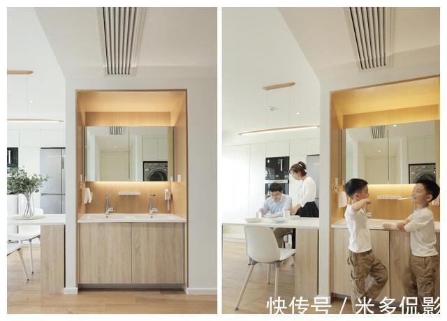 客厅|北京四口之家的59㎡,超强收纳的玄关、大客厅、双卫浴,厉害!