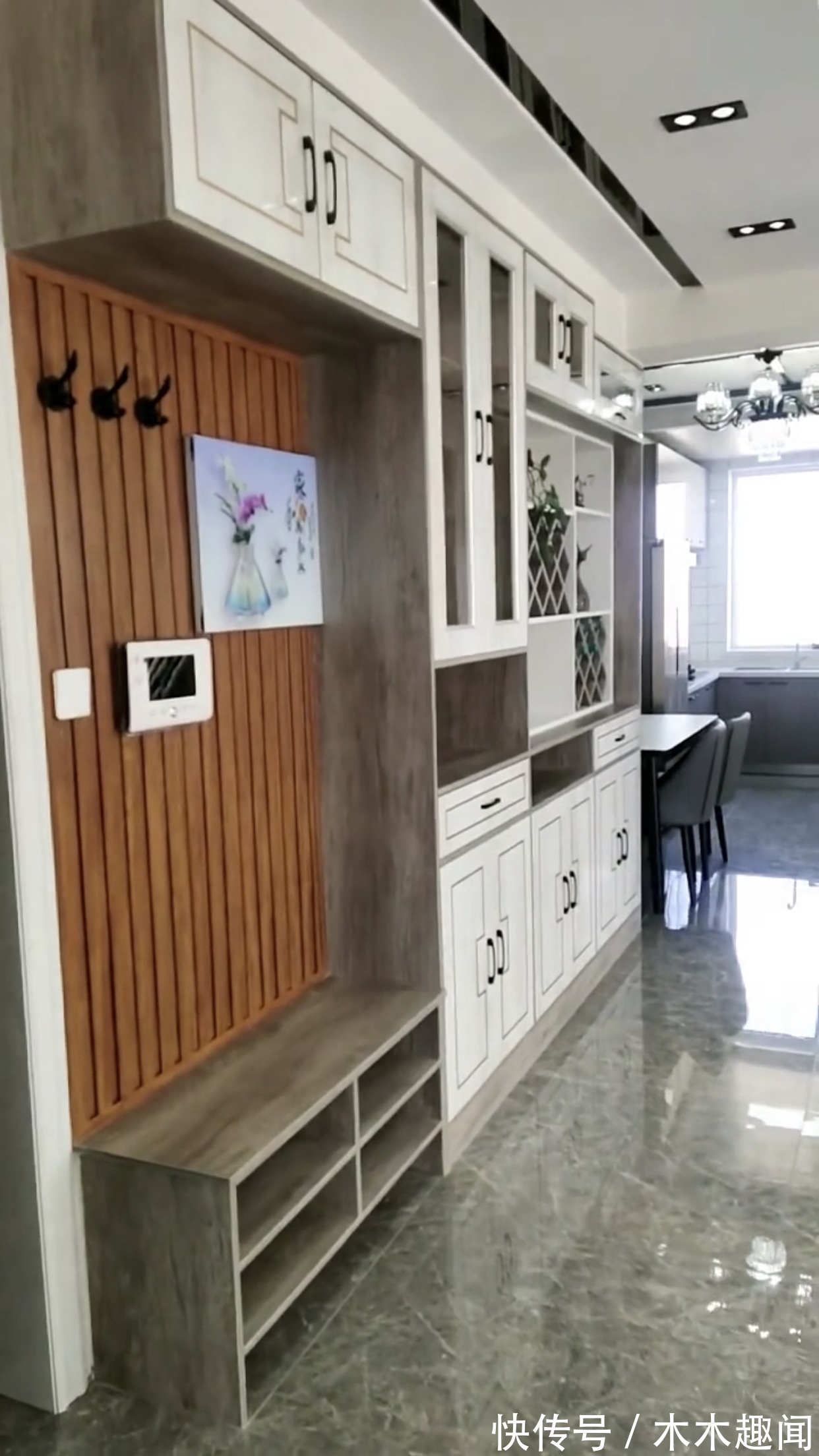 现代风格|102平方新房设计三个卧室,简约时尚现代风格,开放式厨房真显大