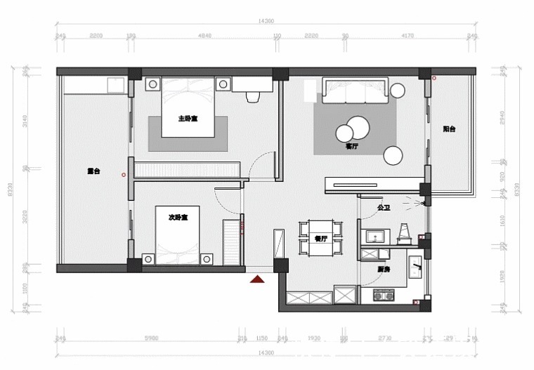 墙体|90㎡两居室改造,从餐厅厨房挤出一间房,真心巧妙