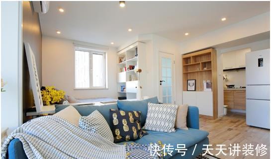 干湿分区|50平米小户型欧式风,客厅加个地台,好看又实用