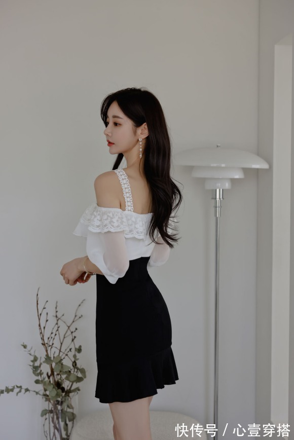 时尚搭配|女神孙允珠的时尚搭配:爱丽丝漫雪童话北欧叠花吊带裙