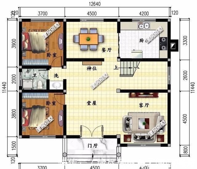 造价|宽12米上下的农村别墅,全身都是优点,造价还蛮低!