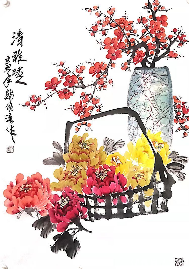 写意花鸟#德艺双馨国画艺术家郑国湧作品欣赏