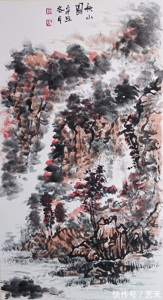 中国华夏万里行书画协会@山水画家赵强——原创写意