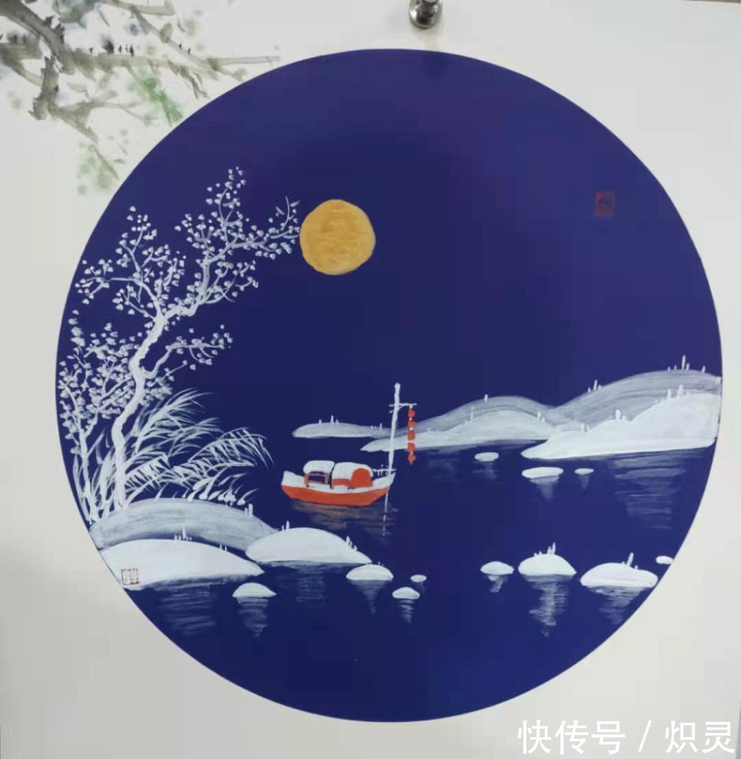 画家|画家慧子（贝娘）——蓝卡冰雪山水