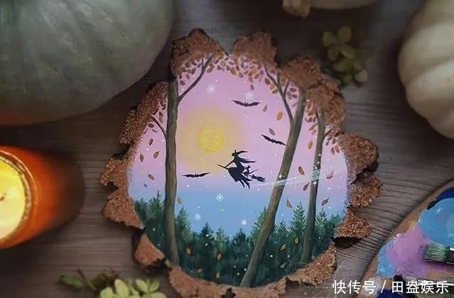废弃的木头切成了片,竟然这么多地方都用得到,DIY手工绘画