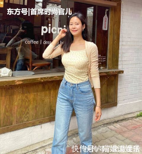 时尚|街拍穿牛仔裤的小姐姐,时尚气质,衬托优美线条