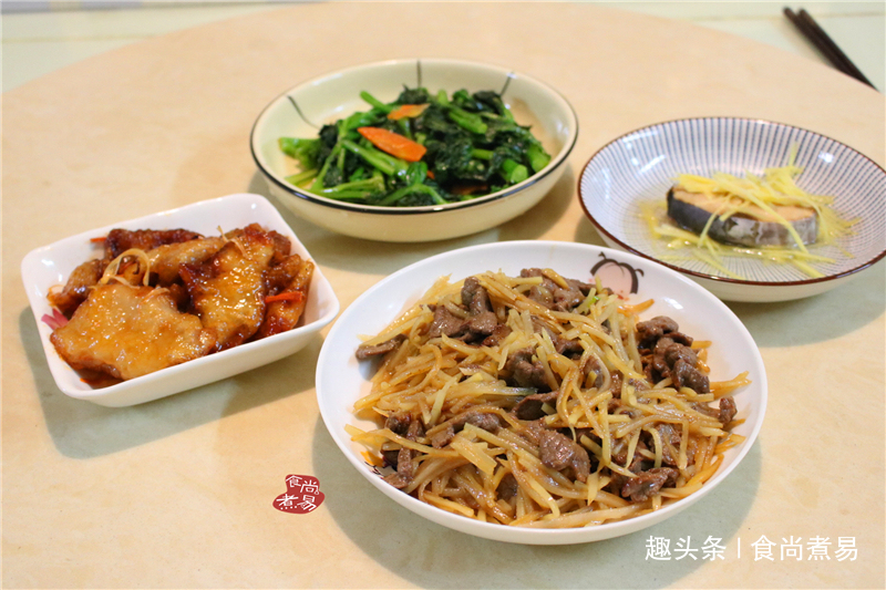 我家周末晚餐，简单的家常菜，3人份量，家人说比在外吃舒服