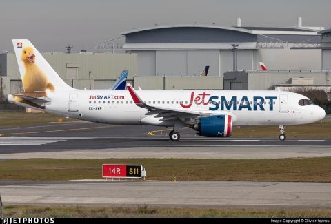 多图：超萌！JetSmart鸭鸭涂装A320neo来了