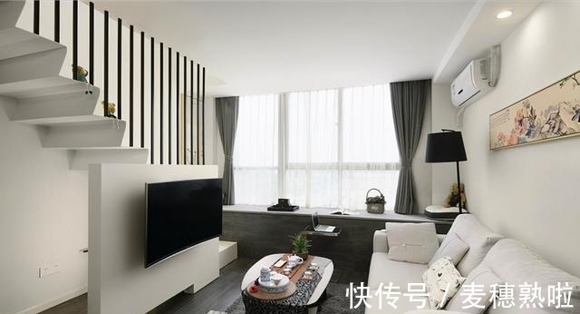 复式|56㎡公寓的大改造,黑白灰为主基调,打造时尚温馨的立体空间!
