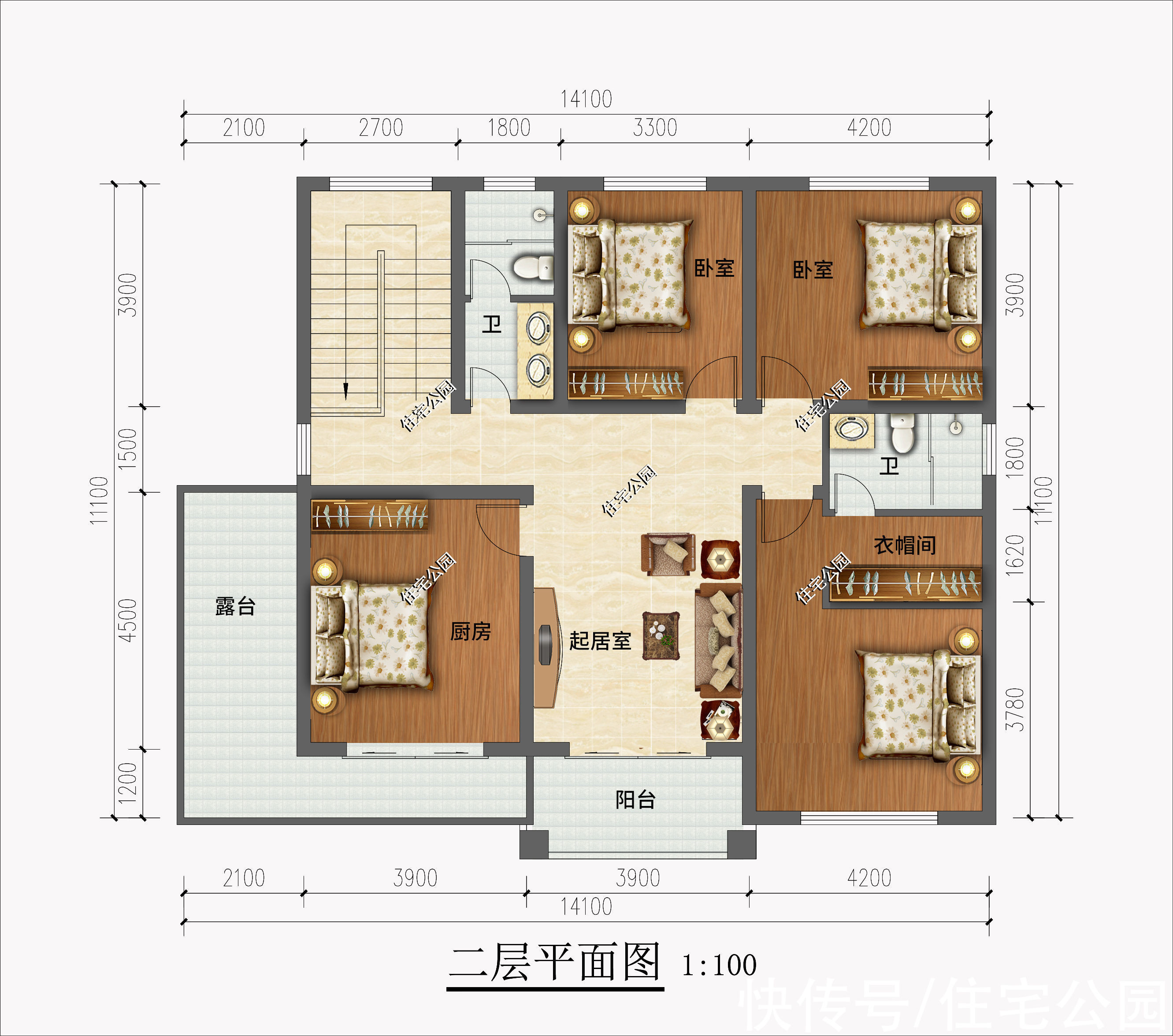 露台|农村房子就该这么设计，造型大气施工难度低，农村施工队也能建好