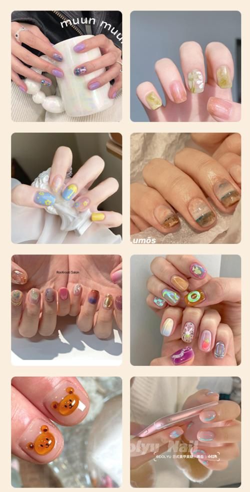 这50款又甜又辣的春夏“果冻美甲”，拿图去做！