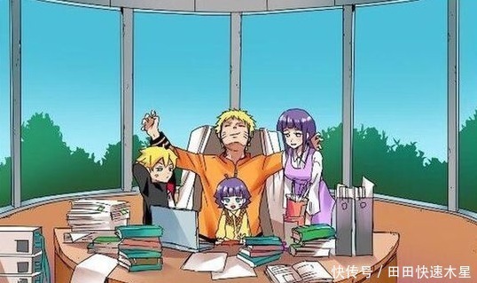 火影|鳴人在火影室睡覺,博人趁機在他臉上涂鴉,鳴人發現后動作暖心