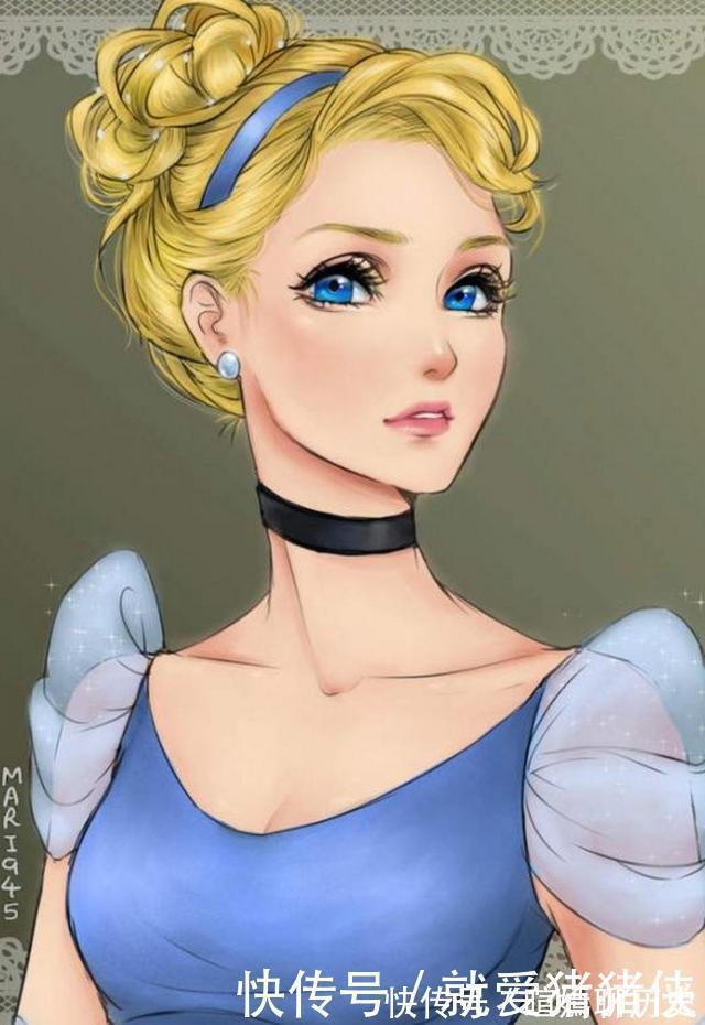 小美人鱼|画师绘制日漫风迪士尼公主,眼睛里藏着星星,小美人鱼太惊艳