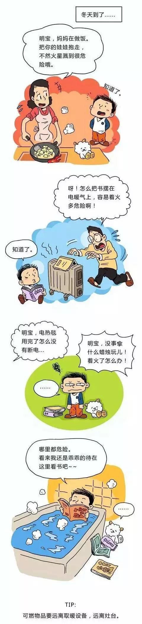 常识|漫画版的家庭消防安全常识，你看过吗？