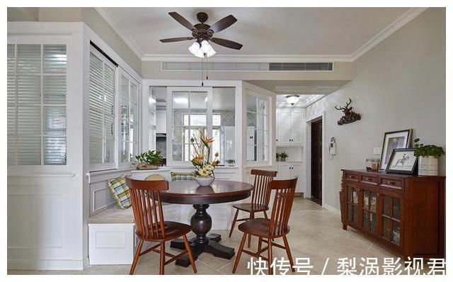 美式风|她家不豪华，126㎡美式风，一进门就被厨房和餐厅迷住，太漂亮了！