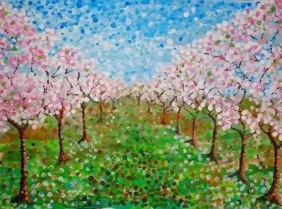 l她的画只用点,点了11年,点出了美到窒息的花园!