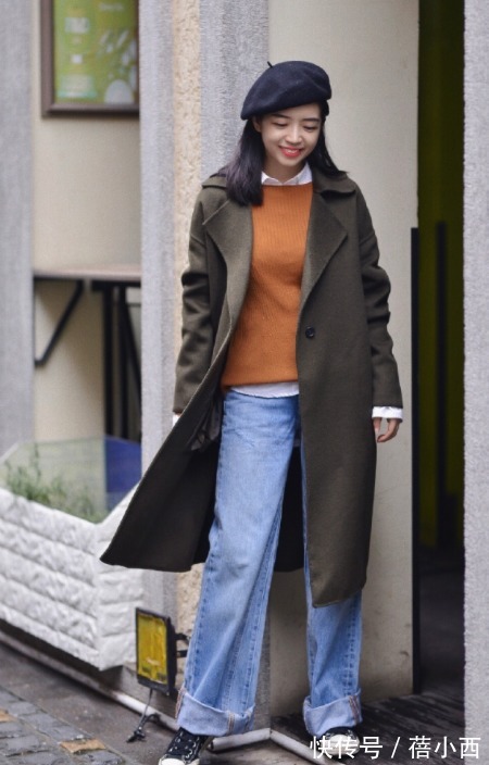 毛衣|秋冬还是穿“大衣”最高级,搭配毛衣、牛仔裤、半身裙时髦又气质