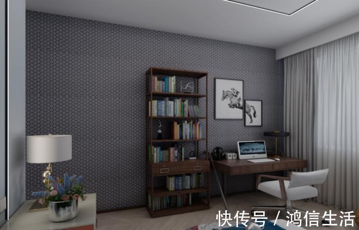 背景墙|秋风清，秋月白，传统和现代元素的完美碰撞，打造舒适的四居室