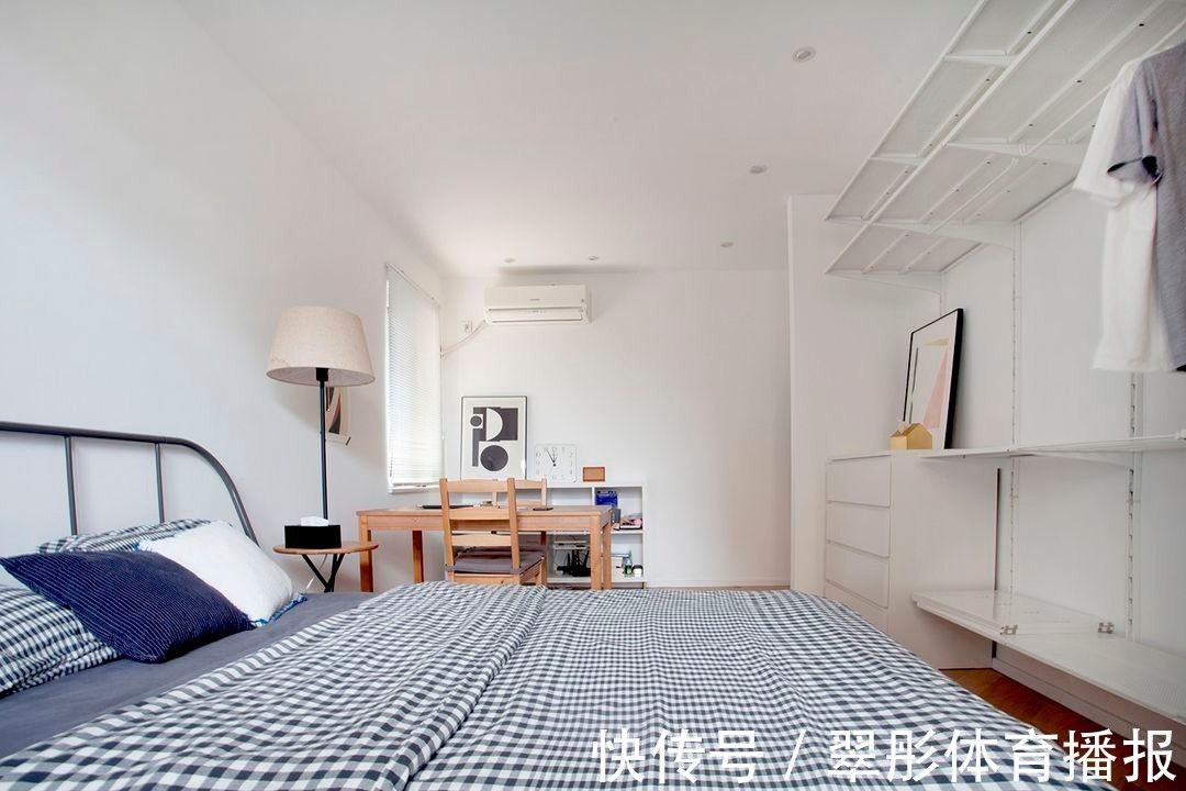 学生时代|55平小户型能怎么装?卧室功能强大,开放式衣柜太惊艳