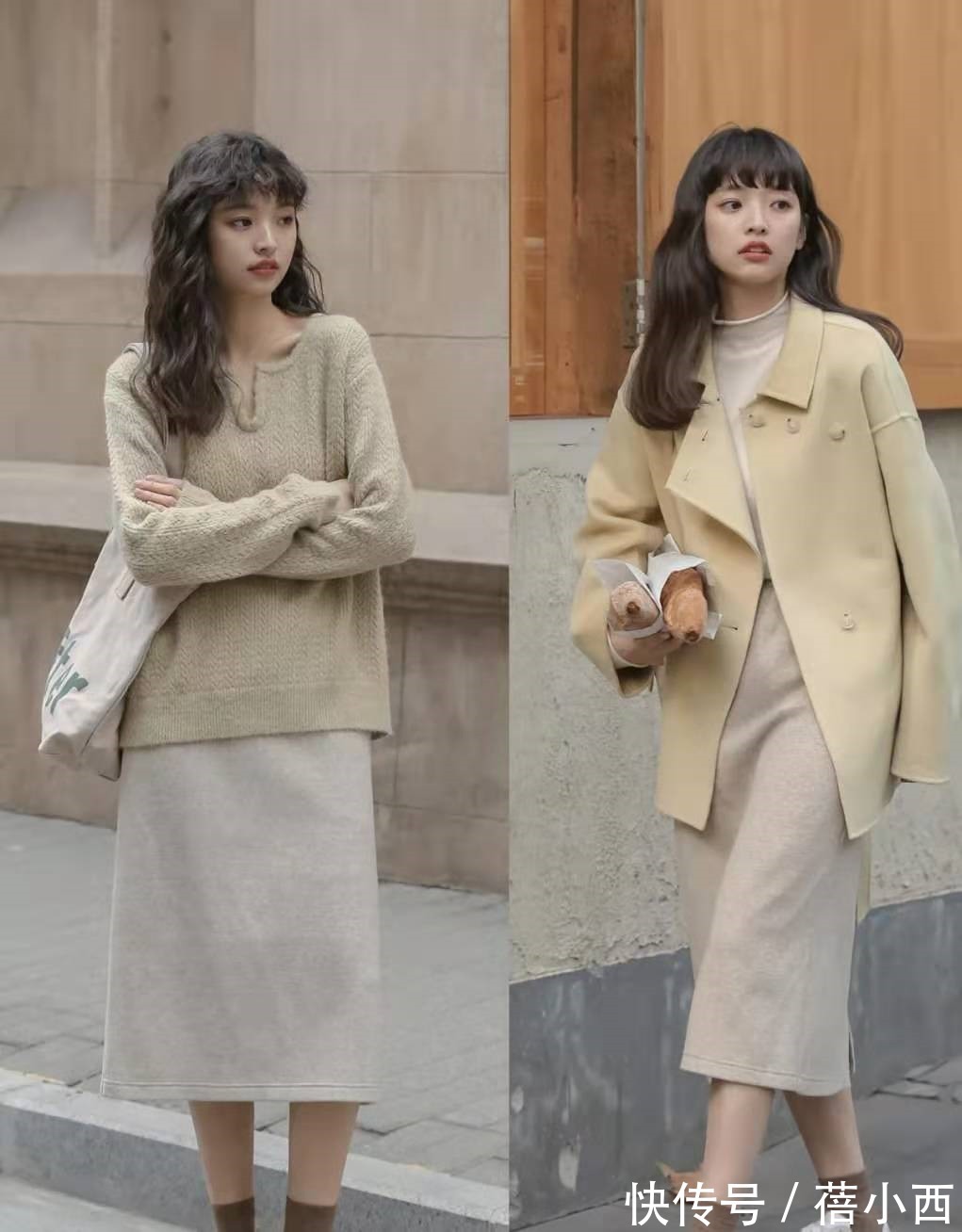 秋天|建议30+女性多穿“毛呢半身裙”,掌握3个搭配要点,时尚又显气质