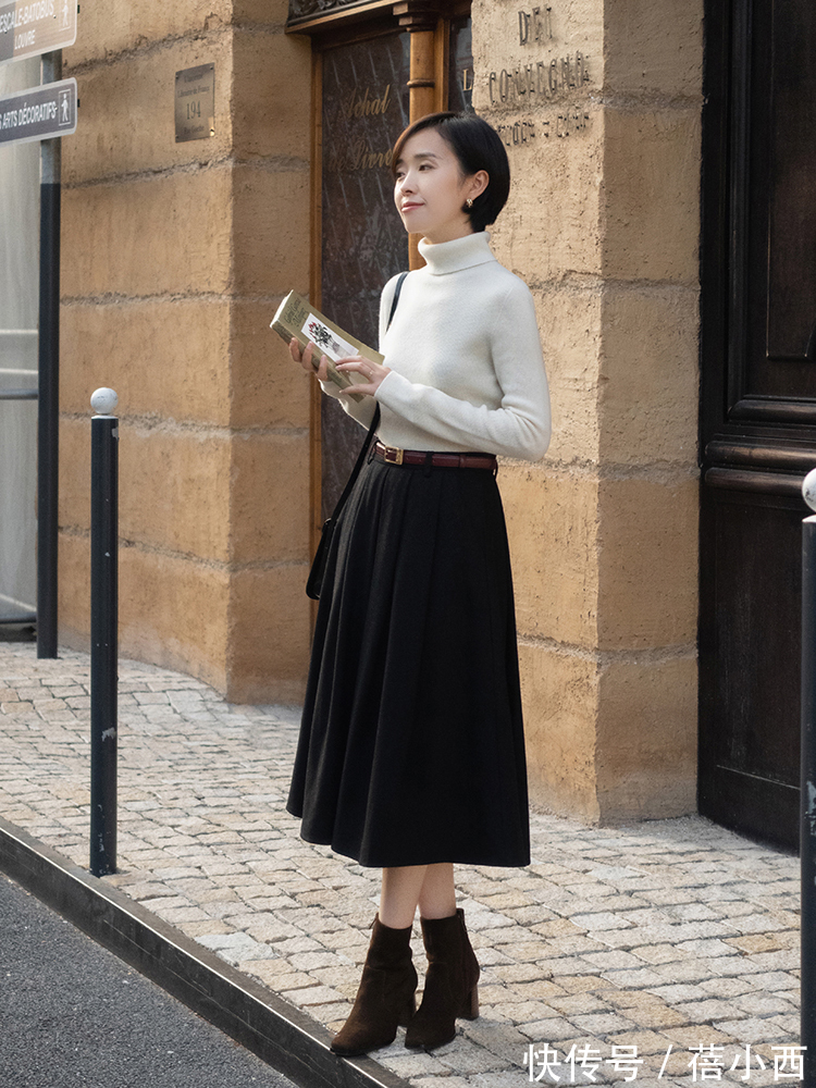 包臀裙|“知性气质风”才是真高级,多穿毛衣,搭配半身裙、阔腿裤好优雅