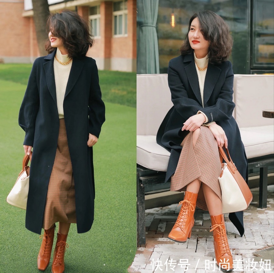 时髦 为何你穿“黑色大衣”这么老气?来看她们的穿搭,高级又时髦