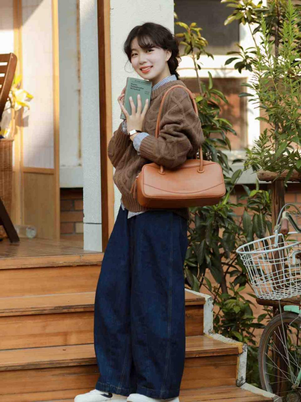 咖色|小个子女生不露腿穿搭法来喽!又美又可爱,软糯效果真的超减龄