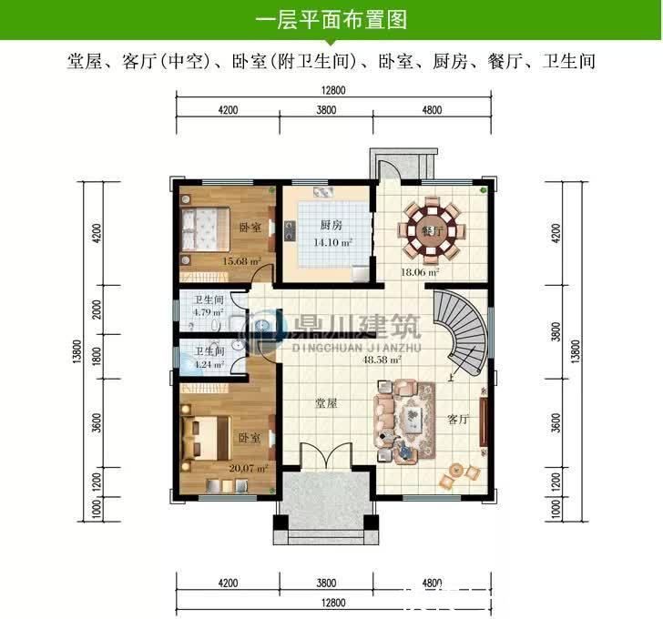 卧室|占地150平方到180平方,9套自建别墅图纸,农村建房不愁