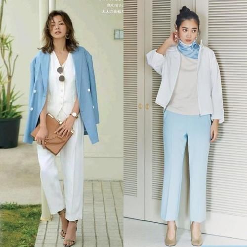 配色 秋天要多穿“灰蓝色”,6个配色方案,把它的“优雅气质”穿出来