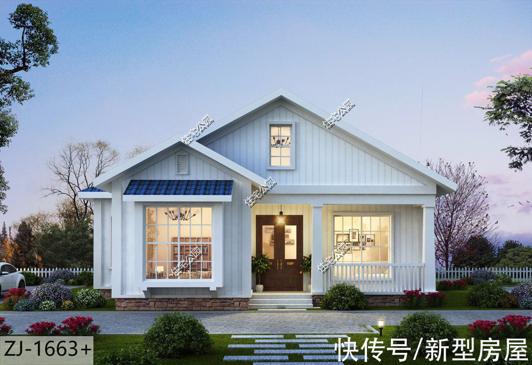 走廊|别拿一层不当别墅!4套一层户型图纸,农村养老房的最佳选择