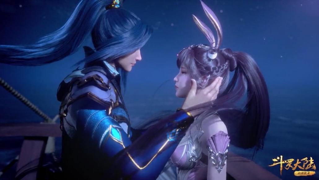 七怪|斗羅大陸:七怪坐船前往海神島,唐三和小舞月下撒狗糧